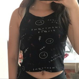 Twenty One Pilots Black Halter Top
